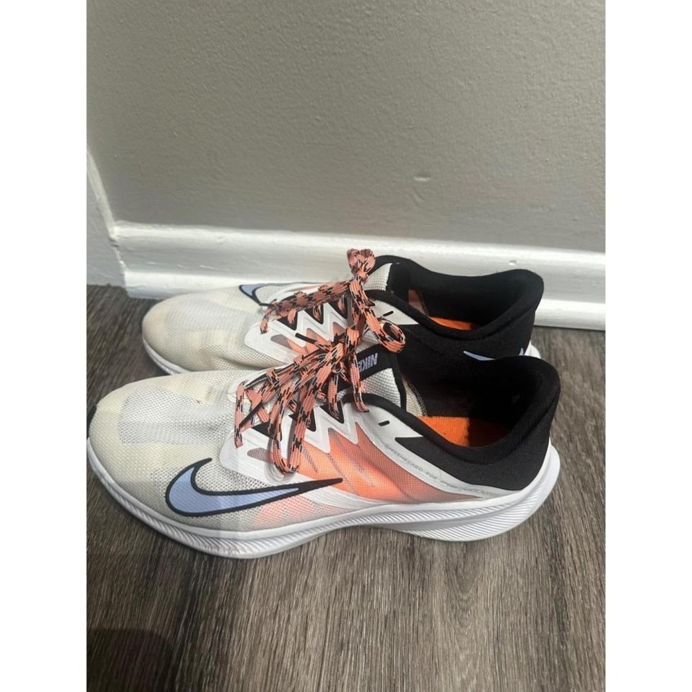 Nike Women's Running Shoes White Orange Blue Lightweight Athletic Sneakers